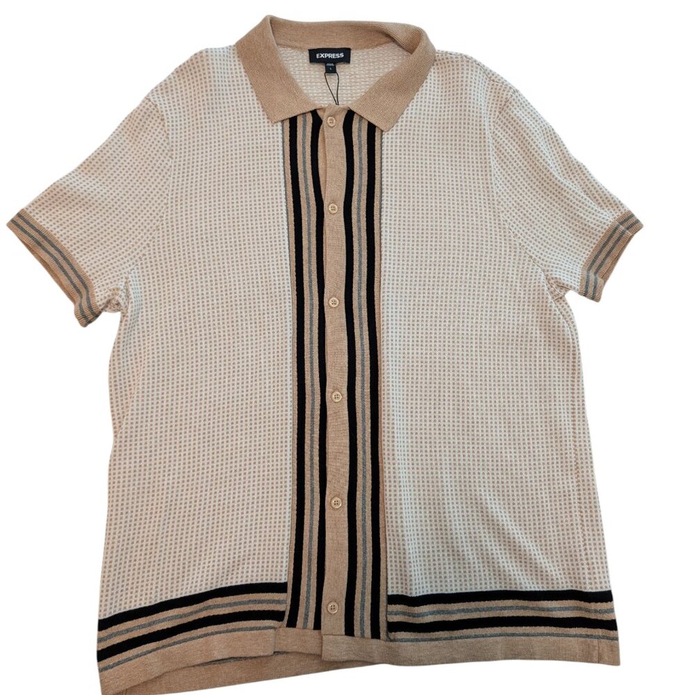 Express knitted button down shirt - Men's L - NWT